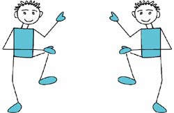 Diagonalbewegung links und rechts Diagonalbewegung links und rechts