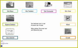 Klick auf das Bildschirmfoto startet das Lernprogramm Erste Schritte am Computer in einem neuen Fenster